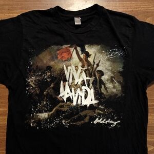 COLDPLAY VIVA LA VIDA CONCERT TEE - Medium // Music Rock Band Tees T-shirt Shirt
